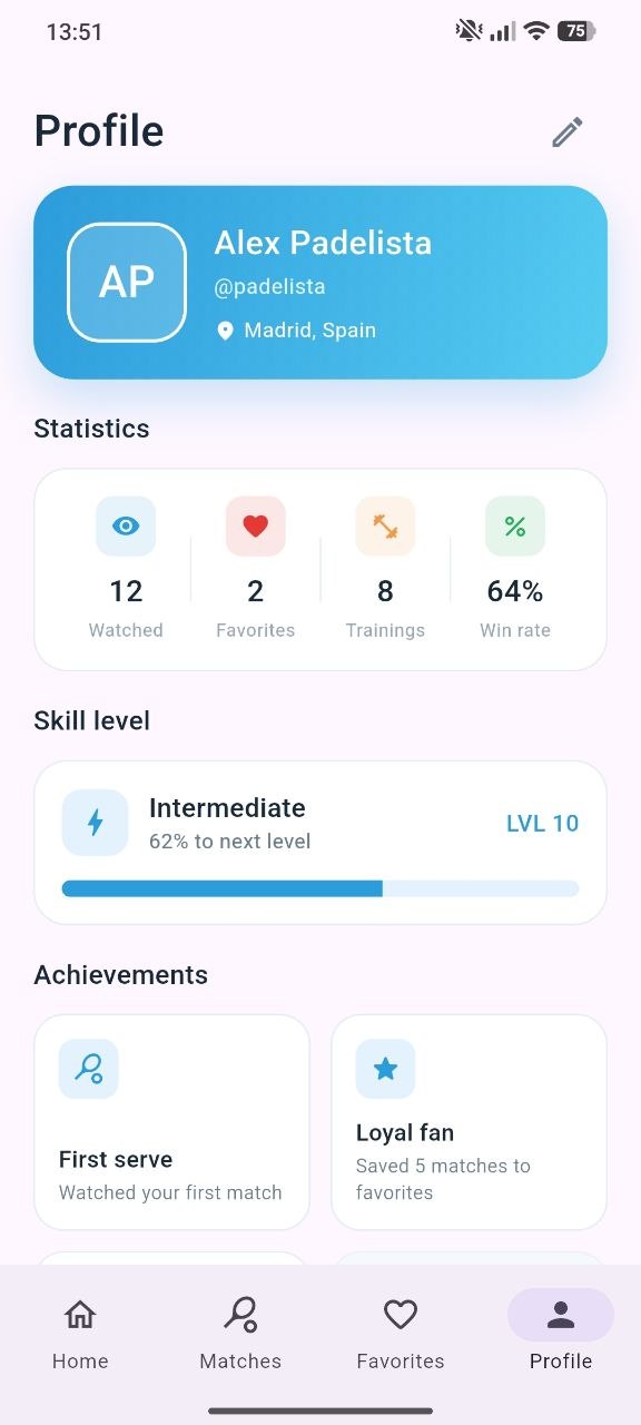 Notifications screen